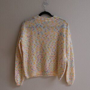Handmade style pastel colorful rainbow marshmallow cute sweater